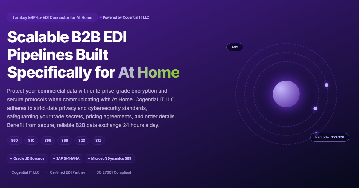 At Home EDI Integration | Cogential IT