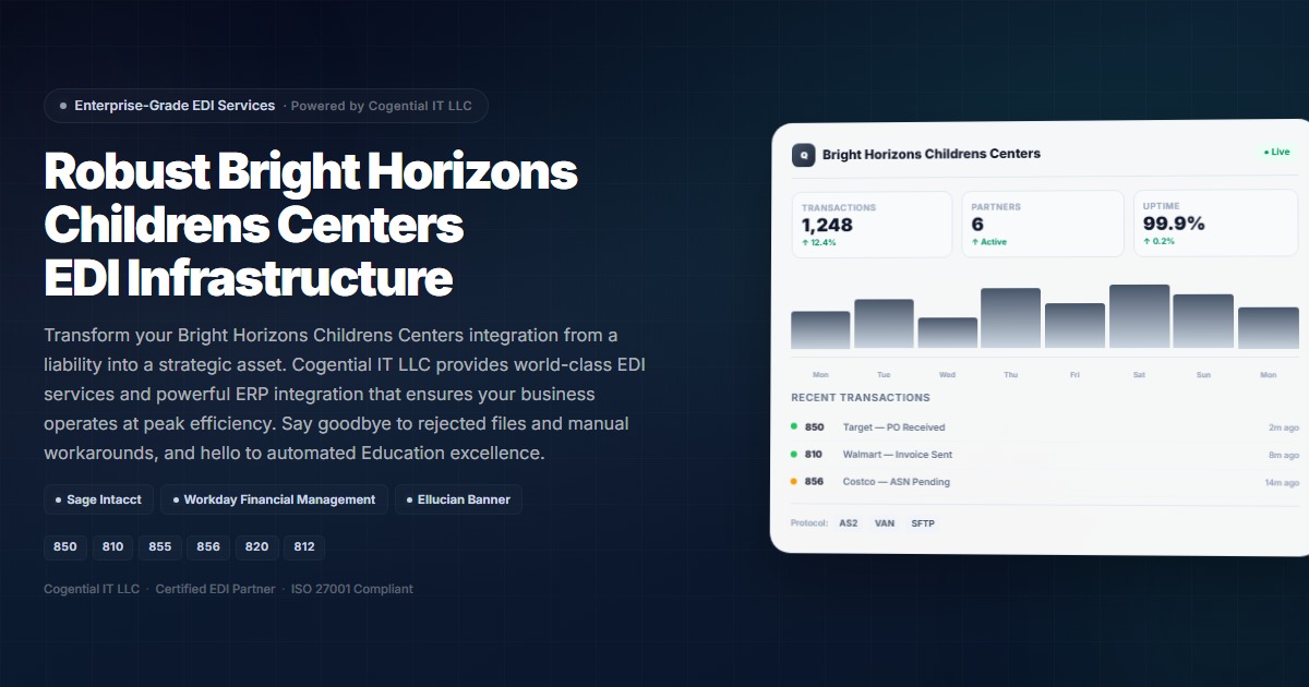 Bright Horizons Childrens Centers EDI for 810 and 850