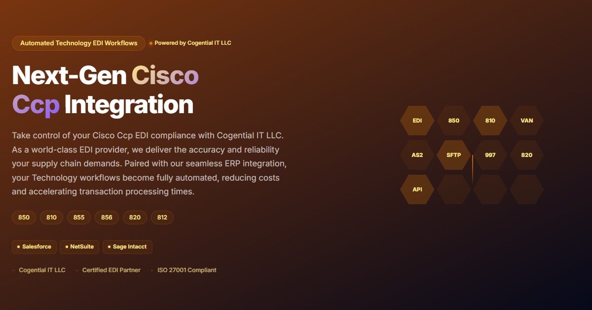Cisco Ccp EDI Onboarding Guide