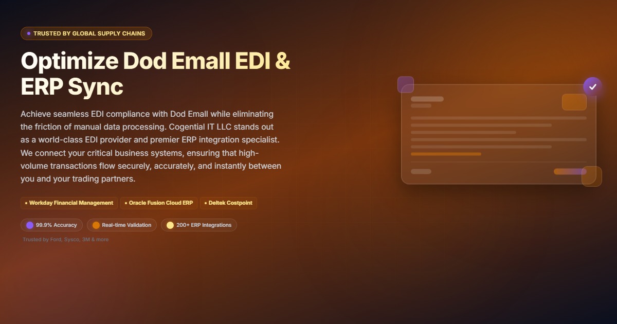 Dod Emall EDI Integration Guide | Cogential IT