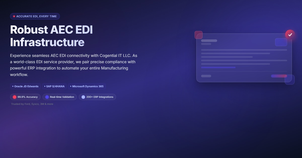 AEC EDI Guide for manufacturing