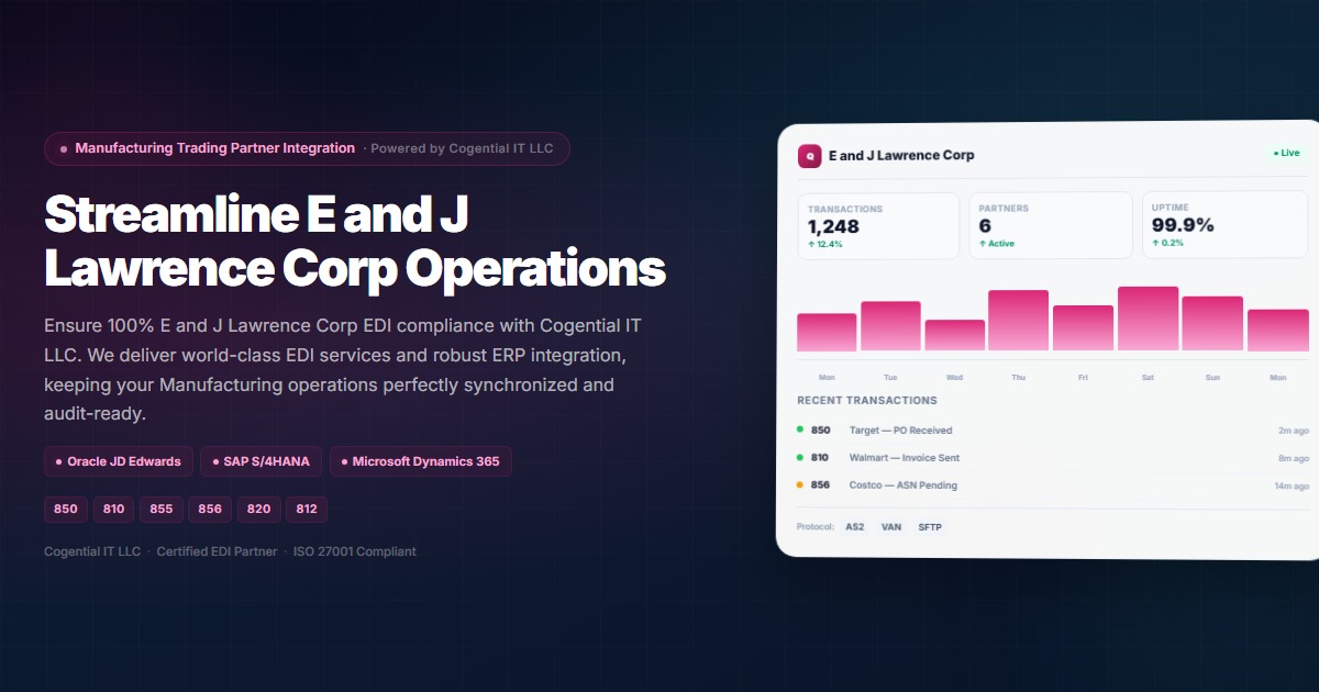 Guide Corp E and J Lawrence Corp EDI Mapping Guide