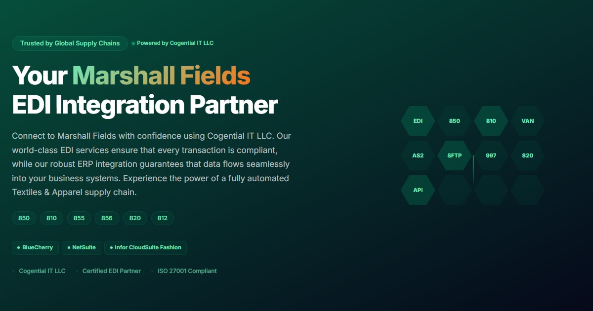 Marshall Fields EDI for apparel suppliers