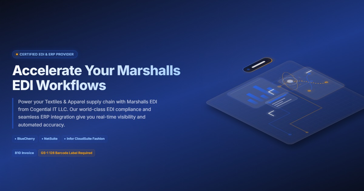 Marshalls EDI for apparel suppliers